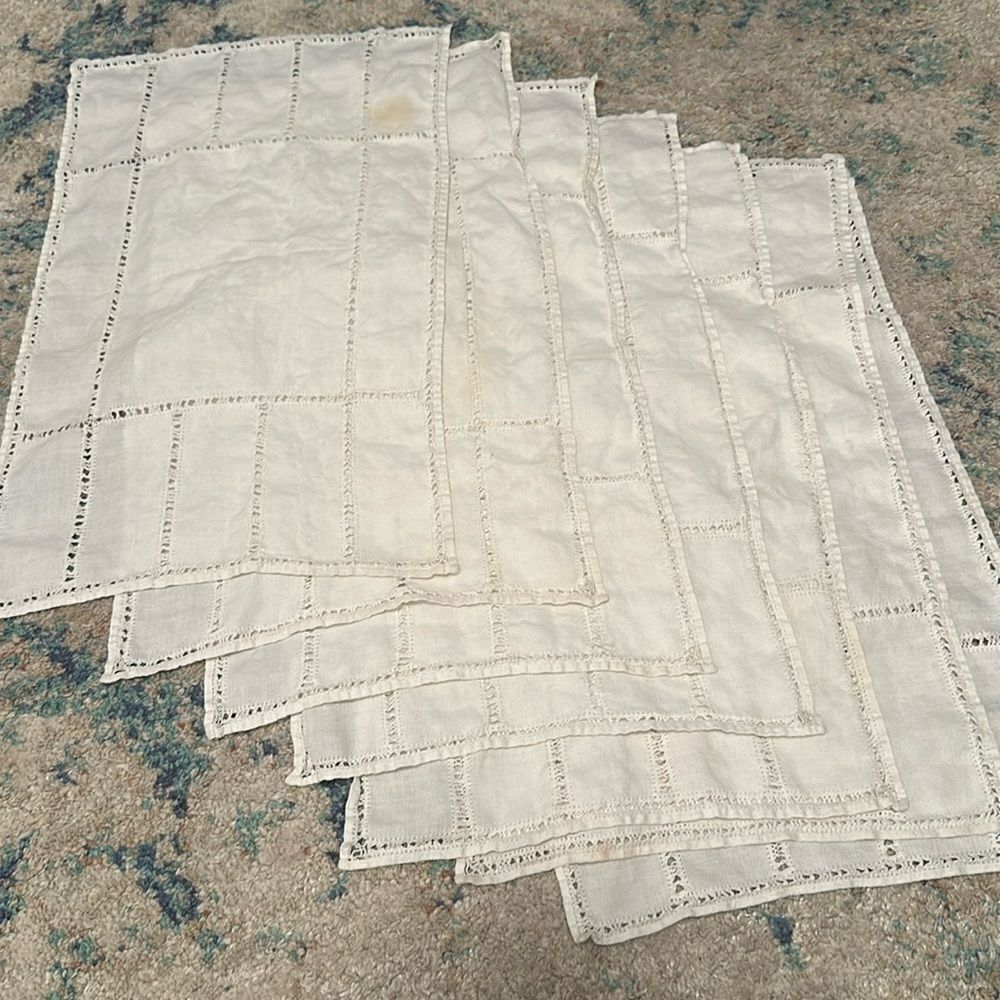 Vintage Table Linens (napkins) Lot of 7
